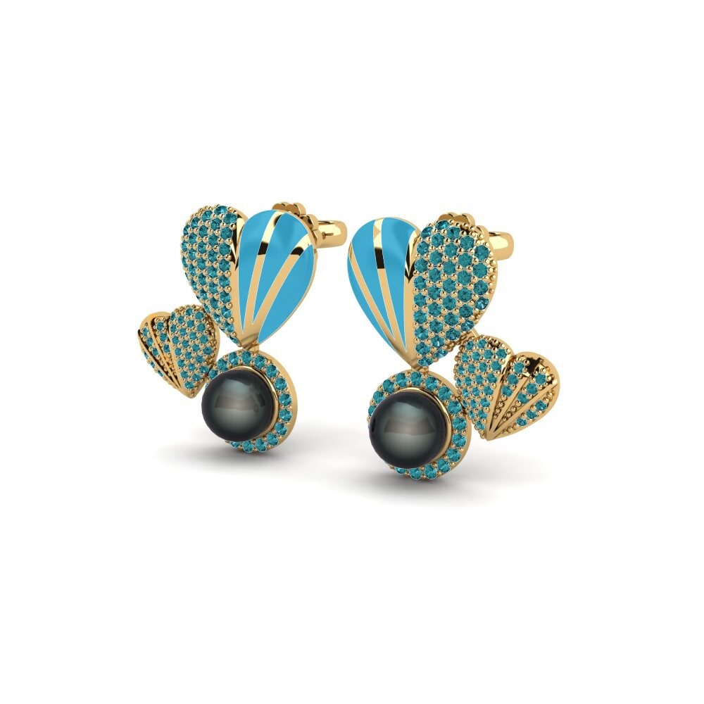 Diamante Azul Pendiente de mujer Rakish