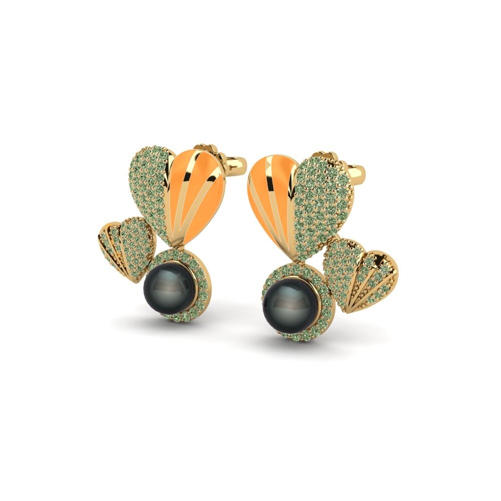 Diamante Verde Pendiente de mujer Rakish