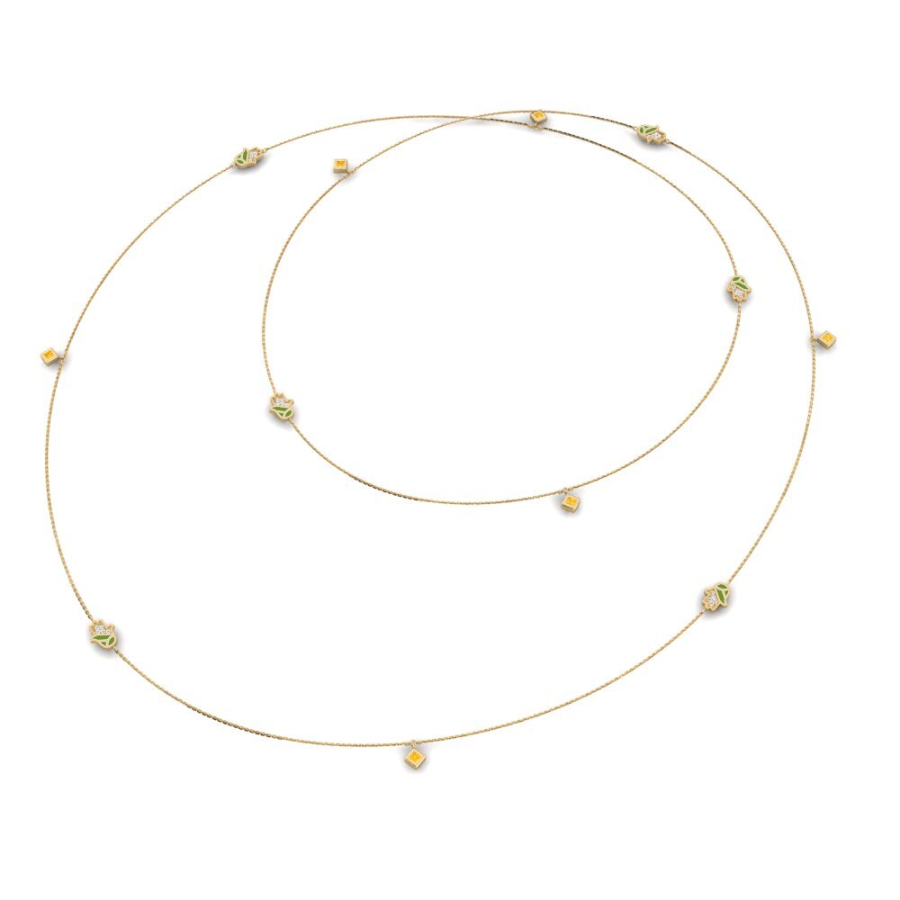 Citrino Collar de Mujer Rakshak