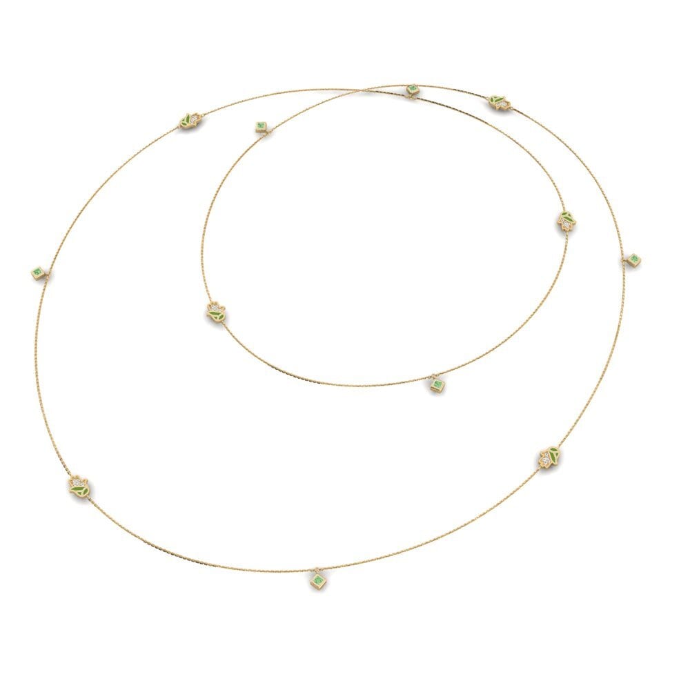 Diamante Verde Collar de Mujer Rakshak