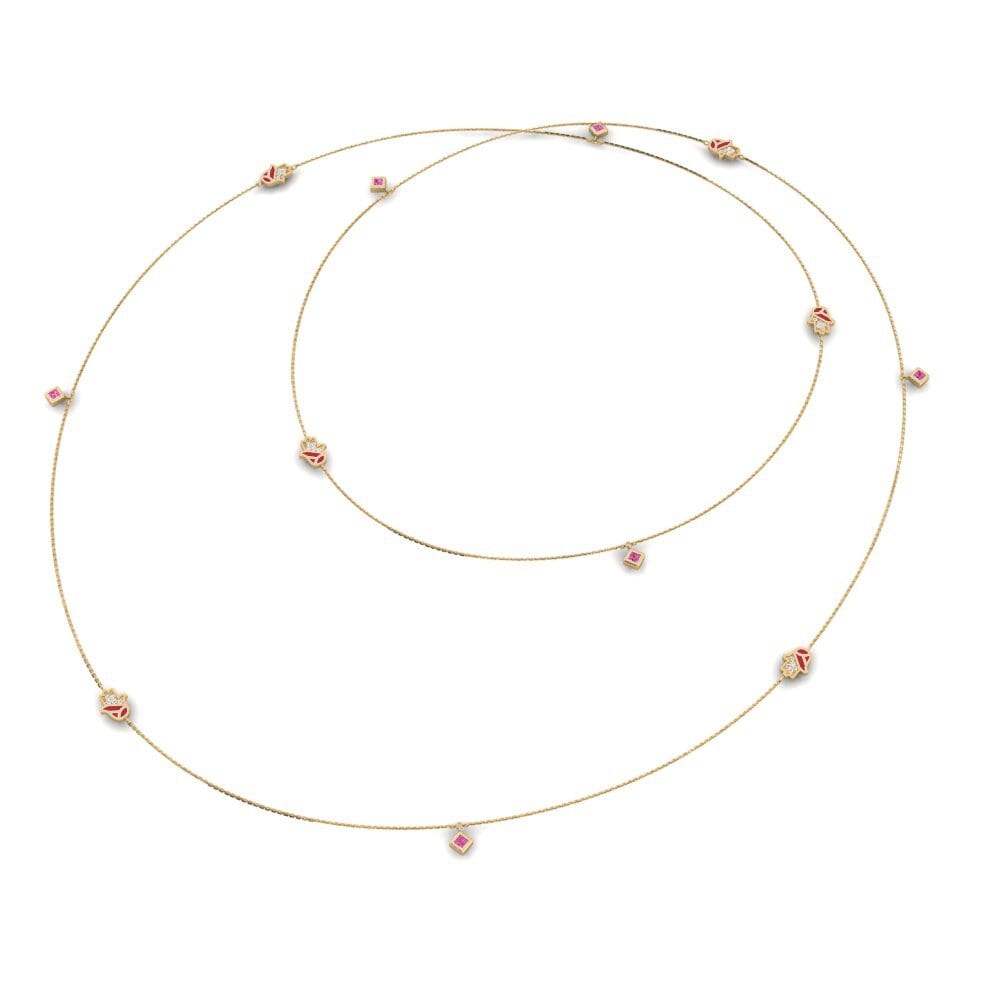 Turmalina rosa Collar de Mujer Rakshak