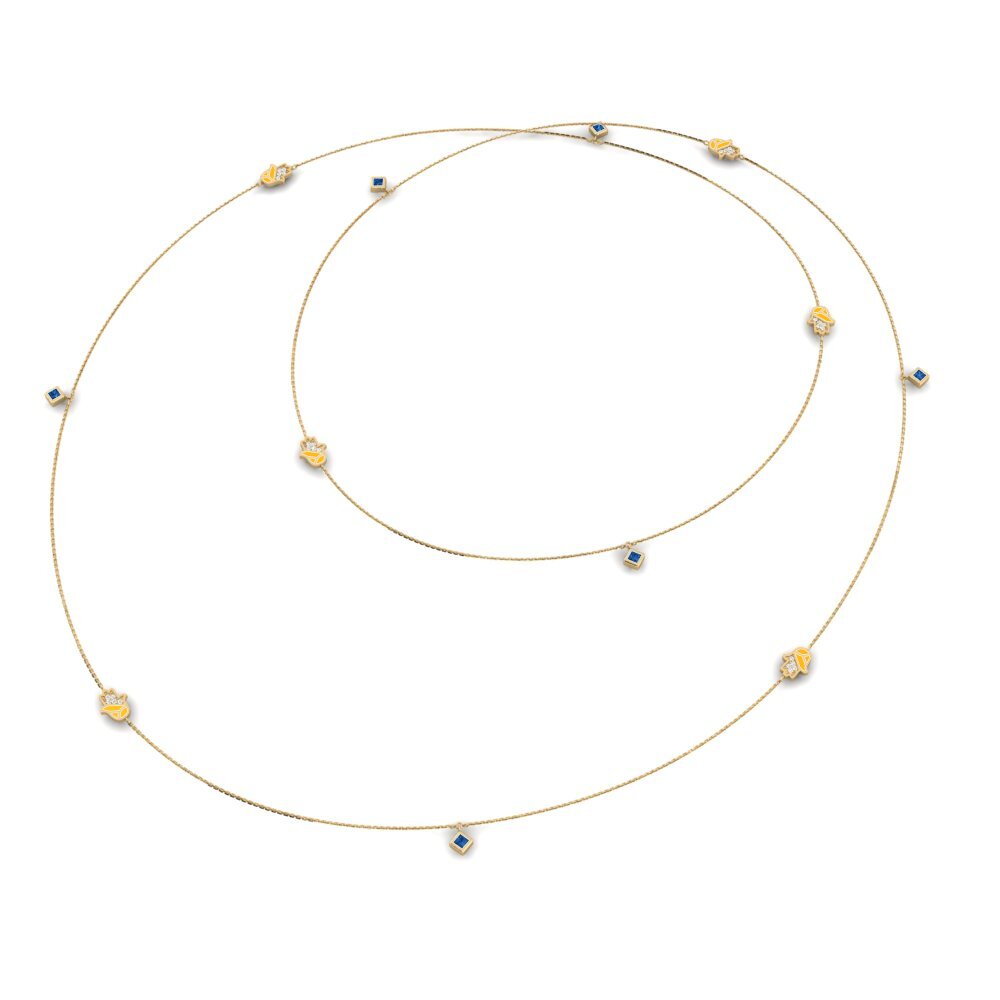 Circonita Azul Oscuro Collar de Mujer Rakshak