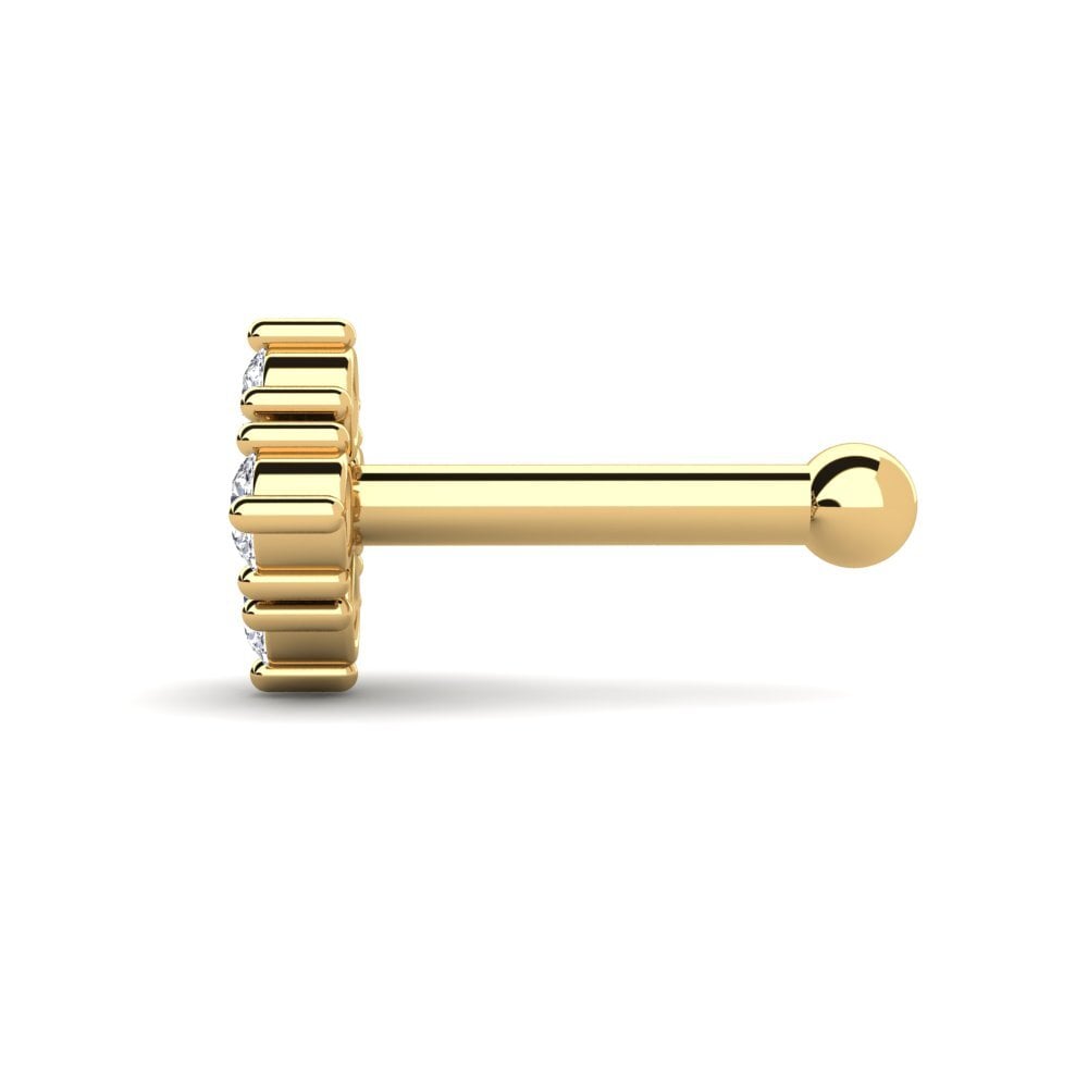 Achetez GLAMIRA Piercing Nez Ramper en Or Jaune 750 Diamant 0.04 Carats ...