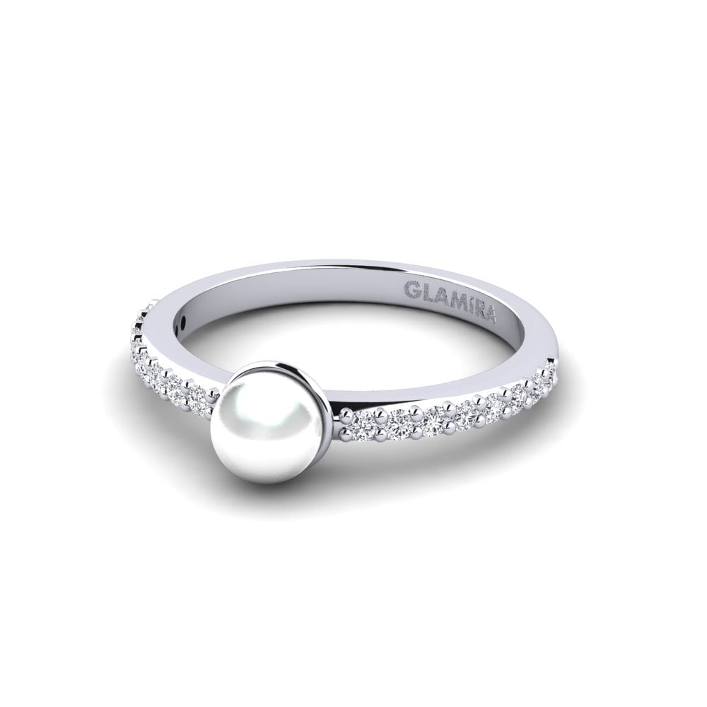 14k White Gold Pinky Ring Ranunga