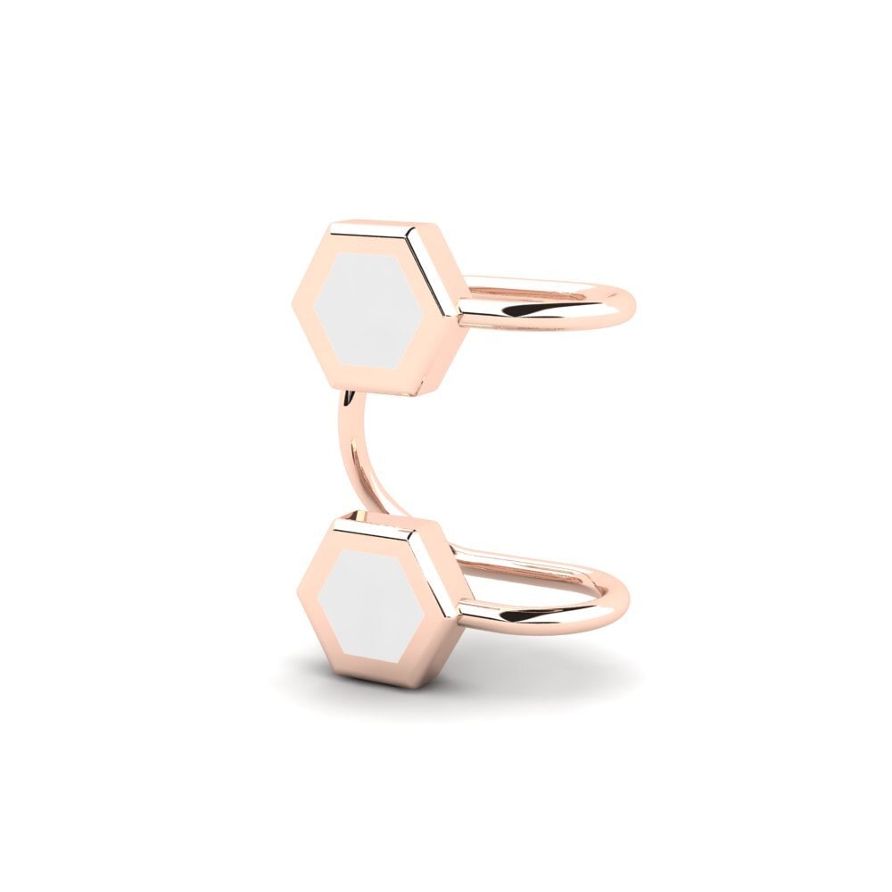 14k Oro Rosa Pendientes Raow