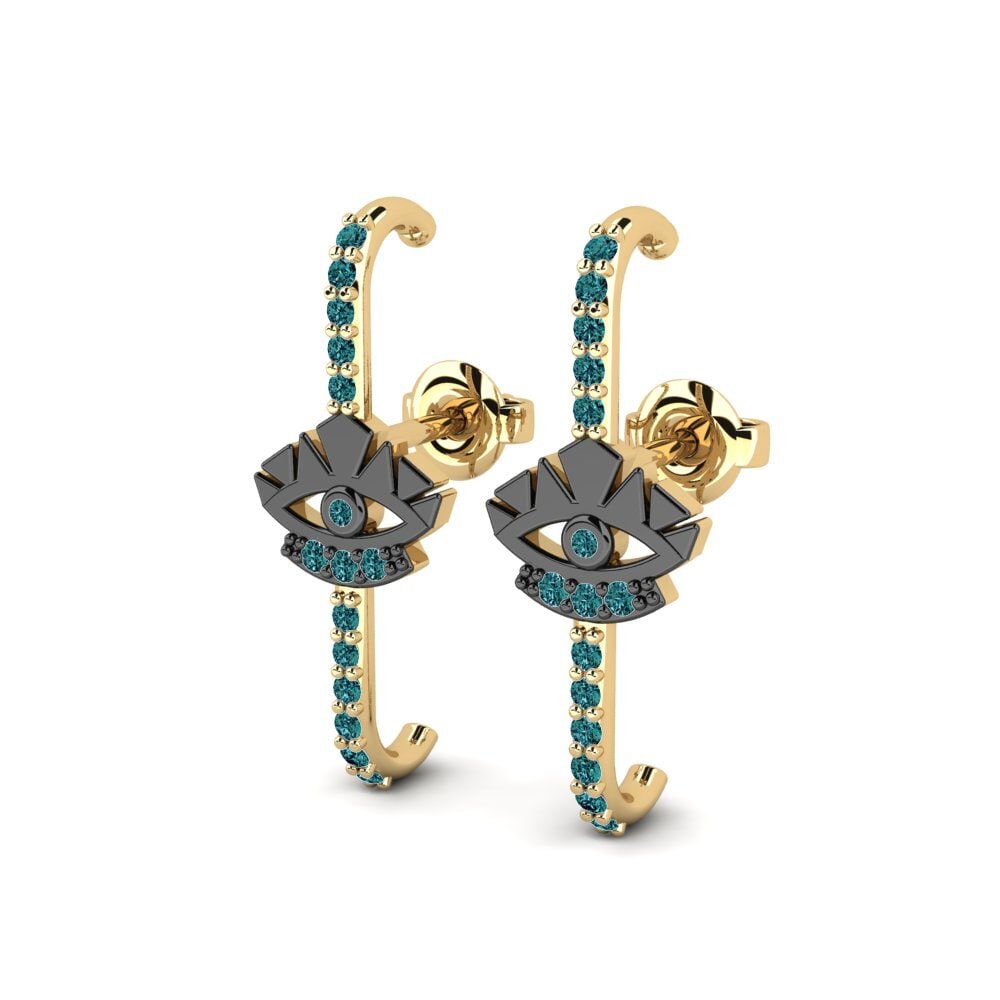 Blue Diamond Women's Earring Rarely