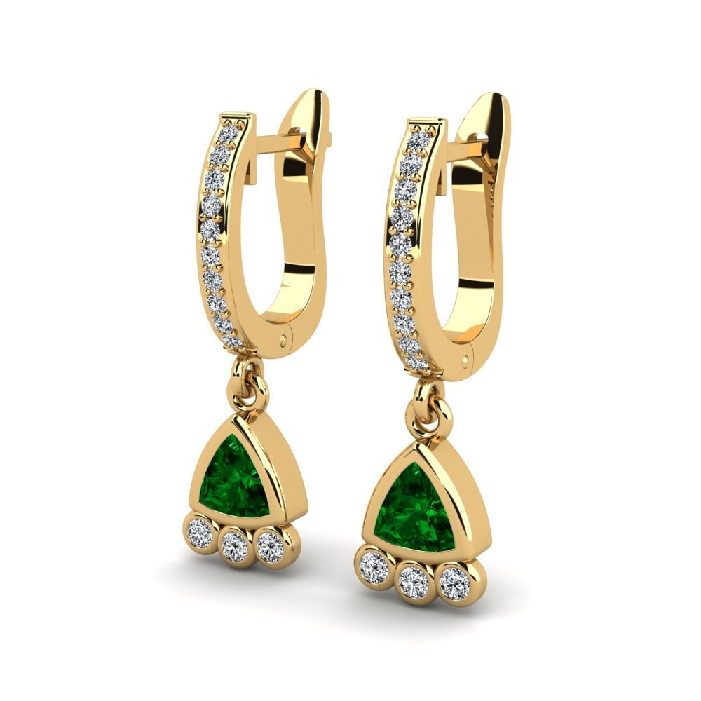 Trillón Circonita Verde Pendiente de mujer Rashid