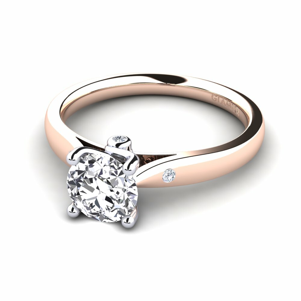 14k Rose & White Gold Engagement Ring Rashida