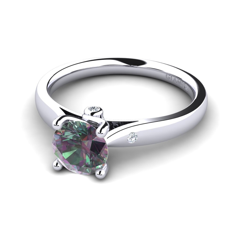 Mystic Topaz Engagement Ring Rashida