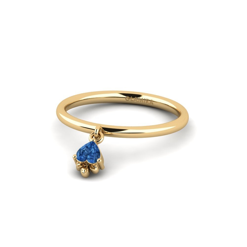 Zircônia azul escuro Anel Ravicteder