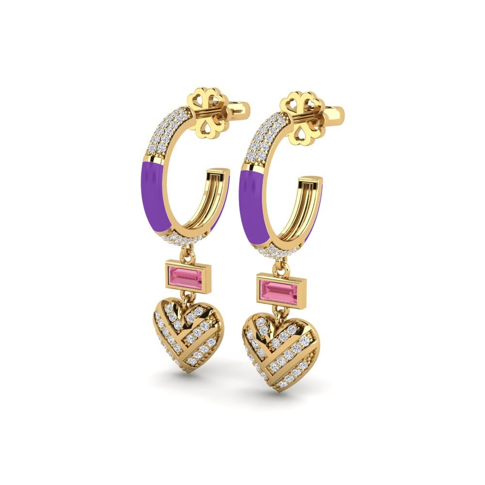 Safira Rosa Brincos Feminino Ravishing