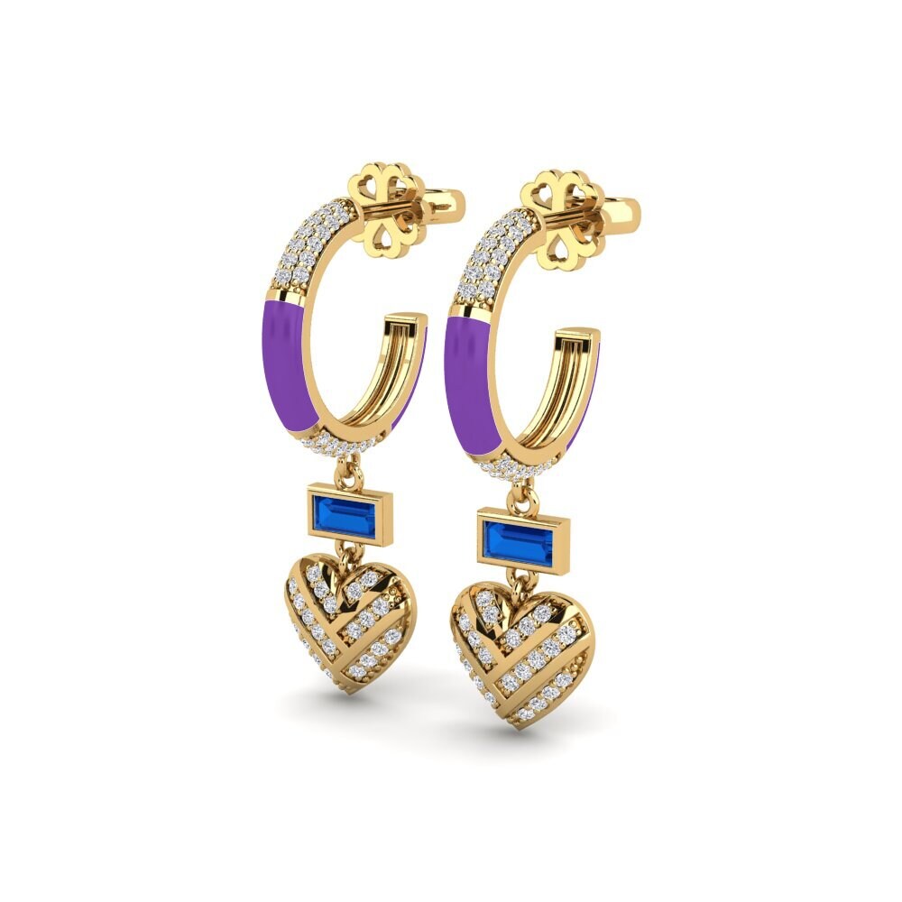 Đá Zirconia Xanh Lam Bông tai nữ Ravishing
