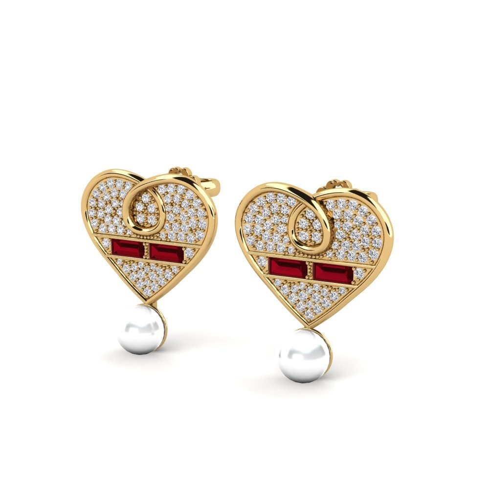 Red Zirconia Women's Earring Ravnoteza