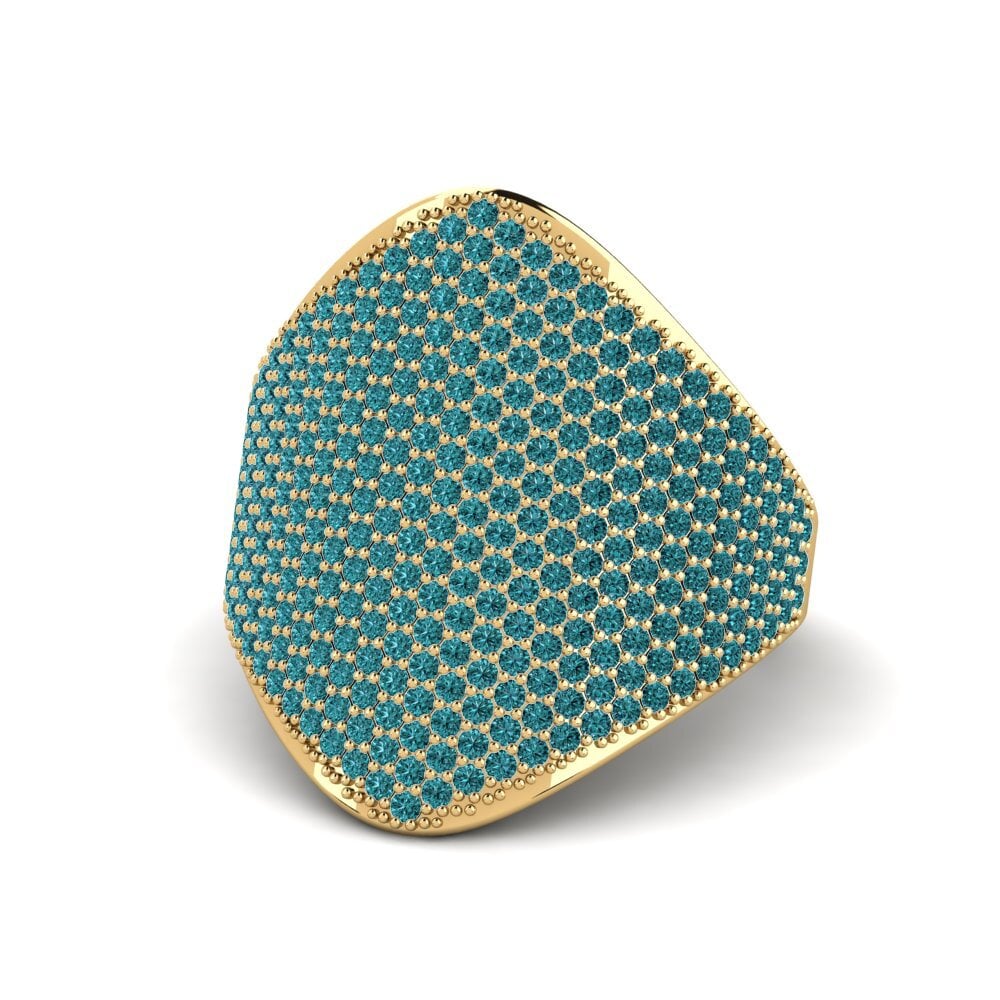 Diamante Azul Anillo Rawetha