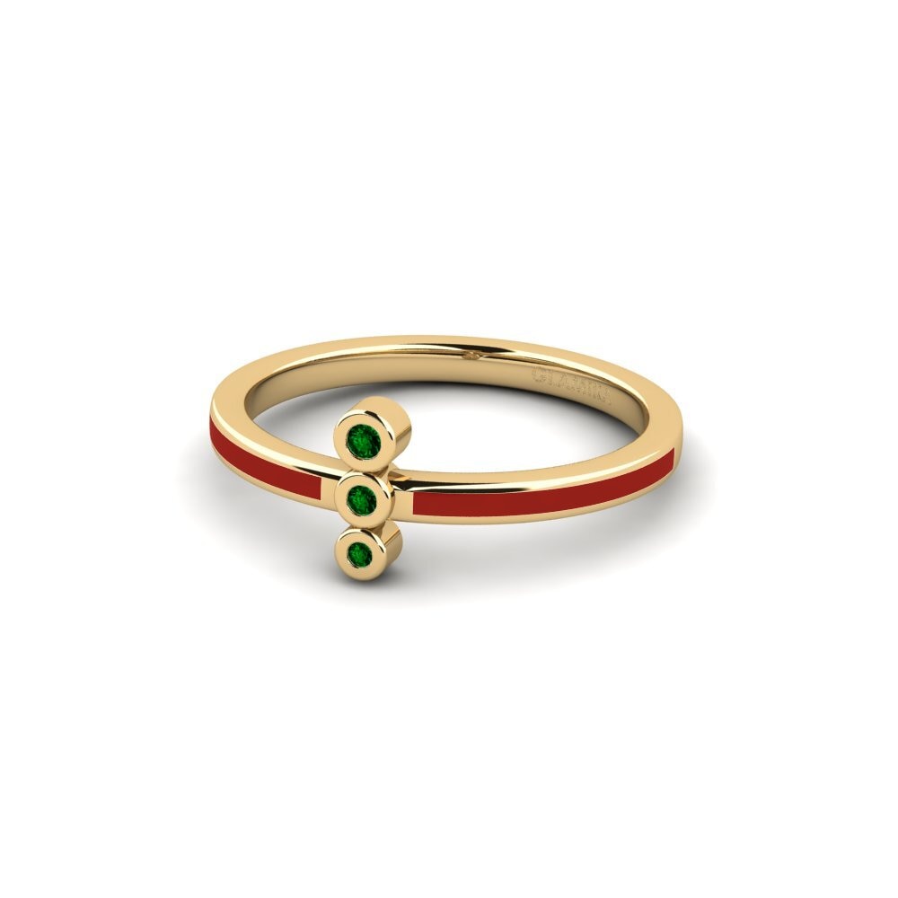 Grüner Zirkonia Ring Rayelf