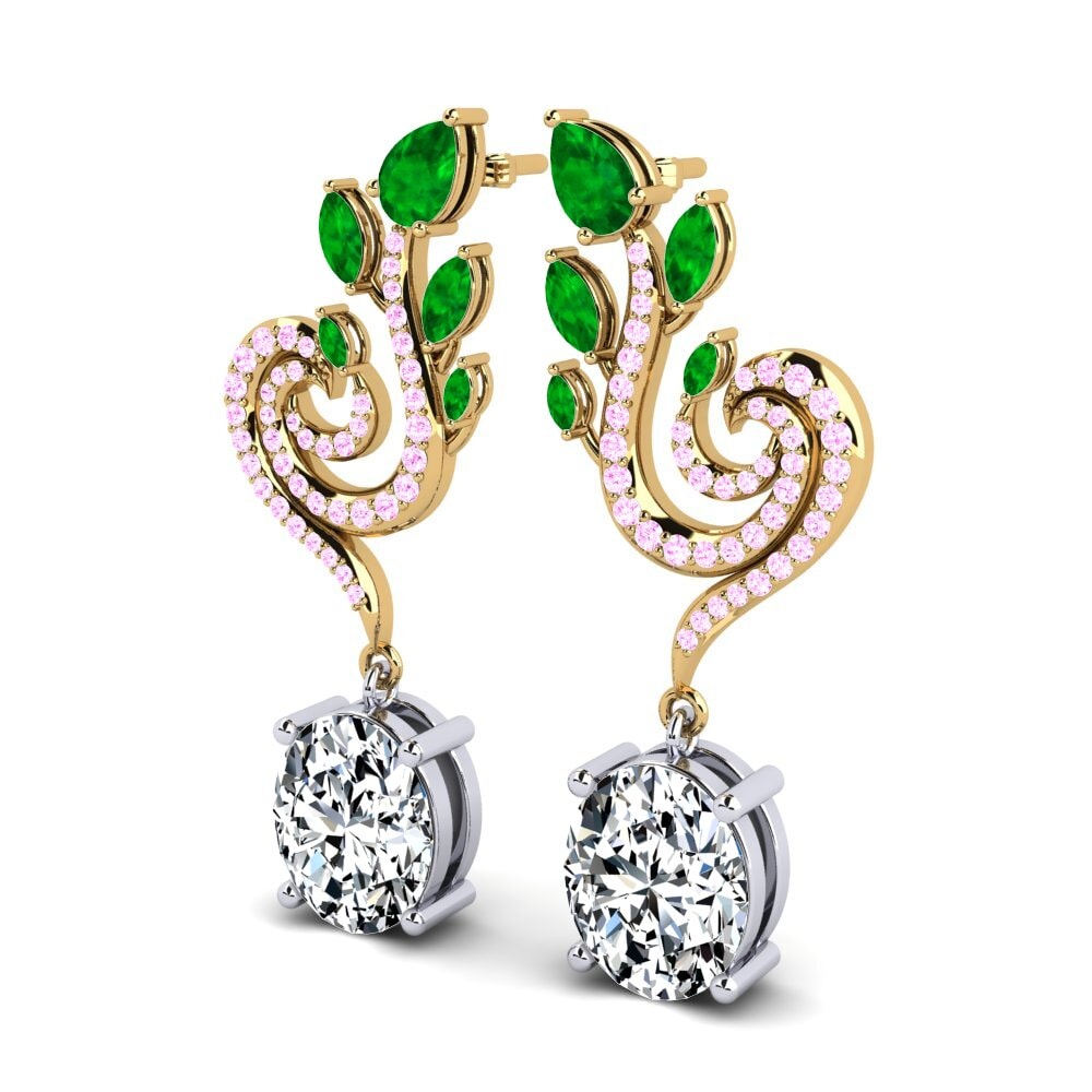 14ct Yellow & White Gold Women's Earring Raymond