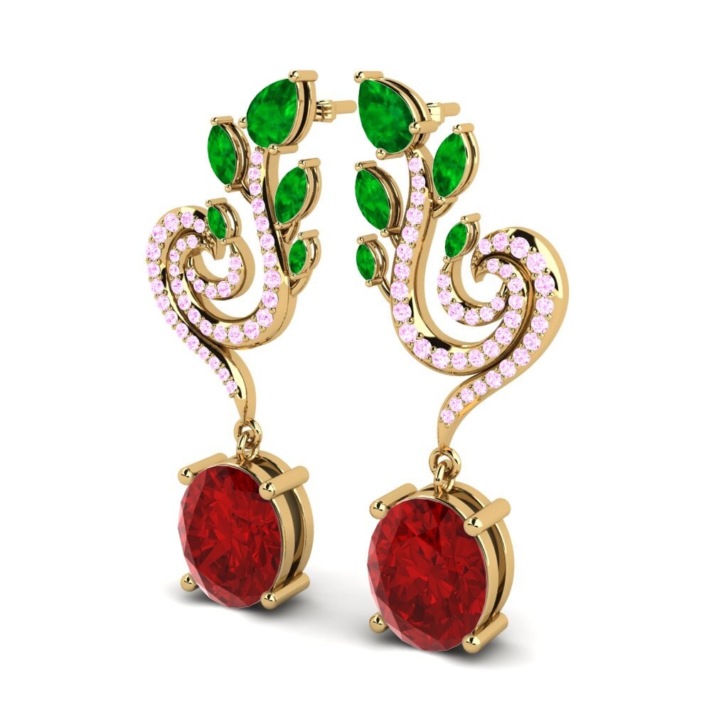 Ruby (Lab Created) Women's Earring Raymond