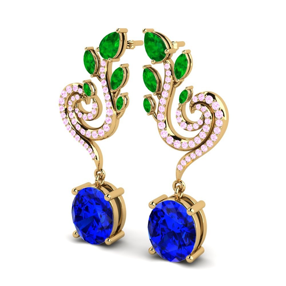 Oval Sapphire (Lab Created) Women's Earring Raymond