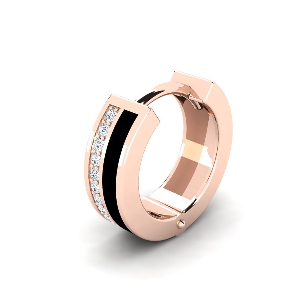 9ct Rose Gold Lab Grown Diamond Men's Earring Razzil