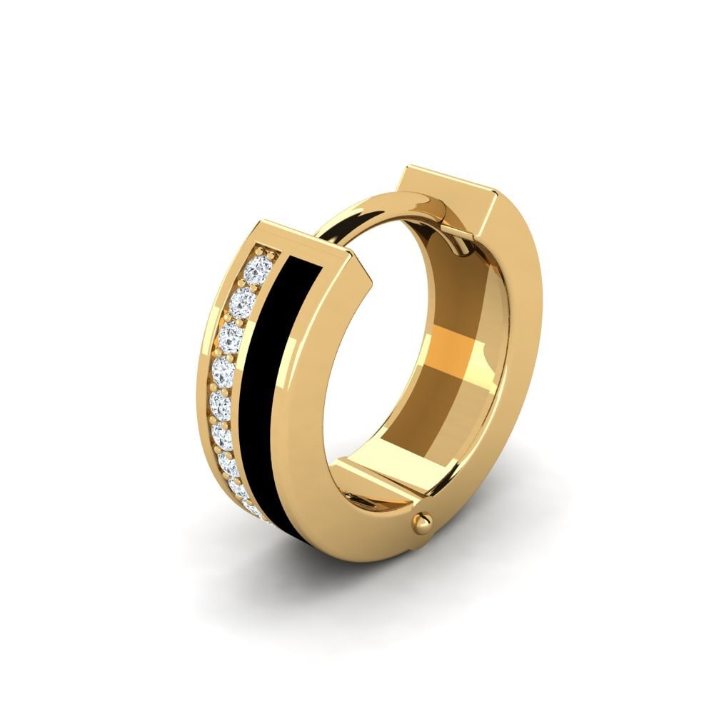 9k Oro Amarillo Diamante cultivado en laboratorio Pendiente para hombre Razzil