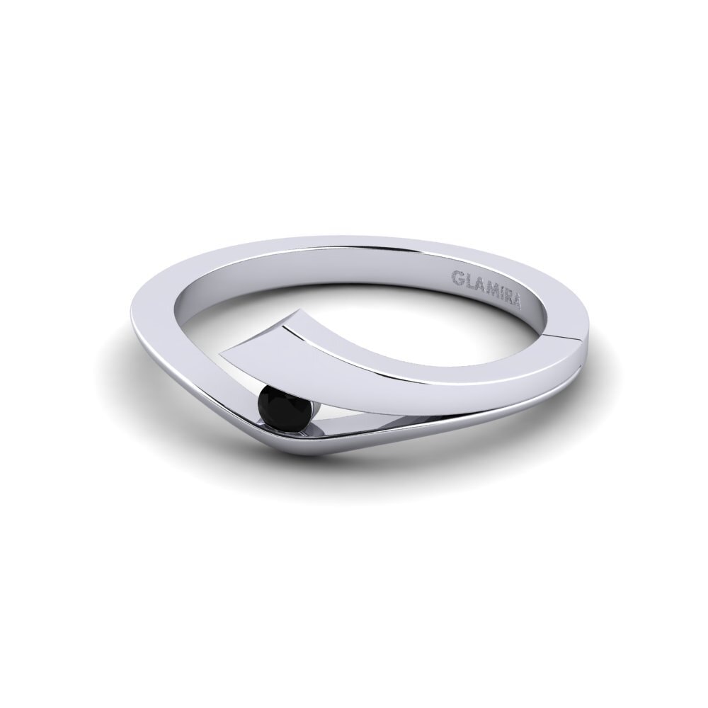 Zafiro negro Anillo de compromiso Evie