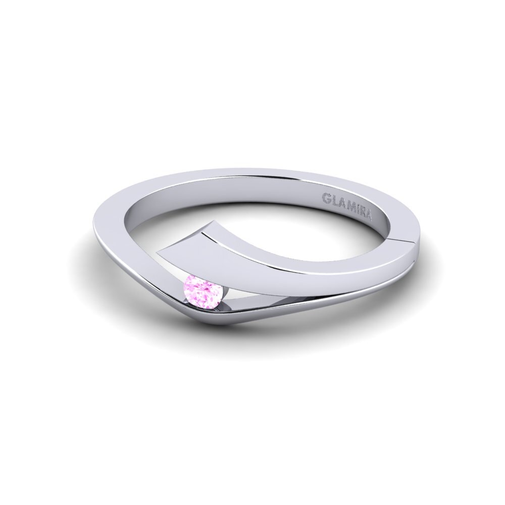 Zafiro Rosado Anillo de compromiso Evie