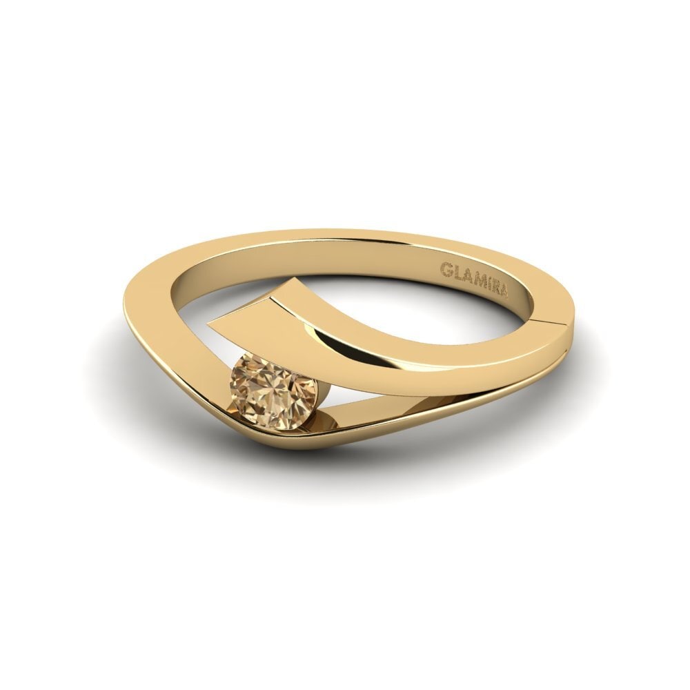 Diamante café Anillo de compromiso Evie 0.25 crt