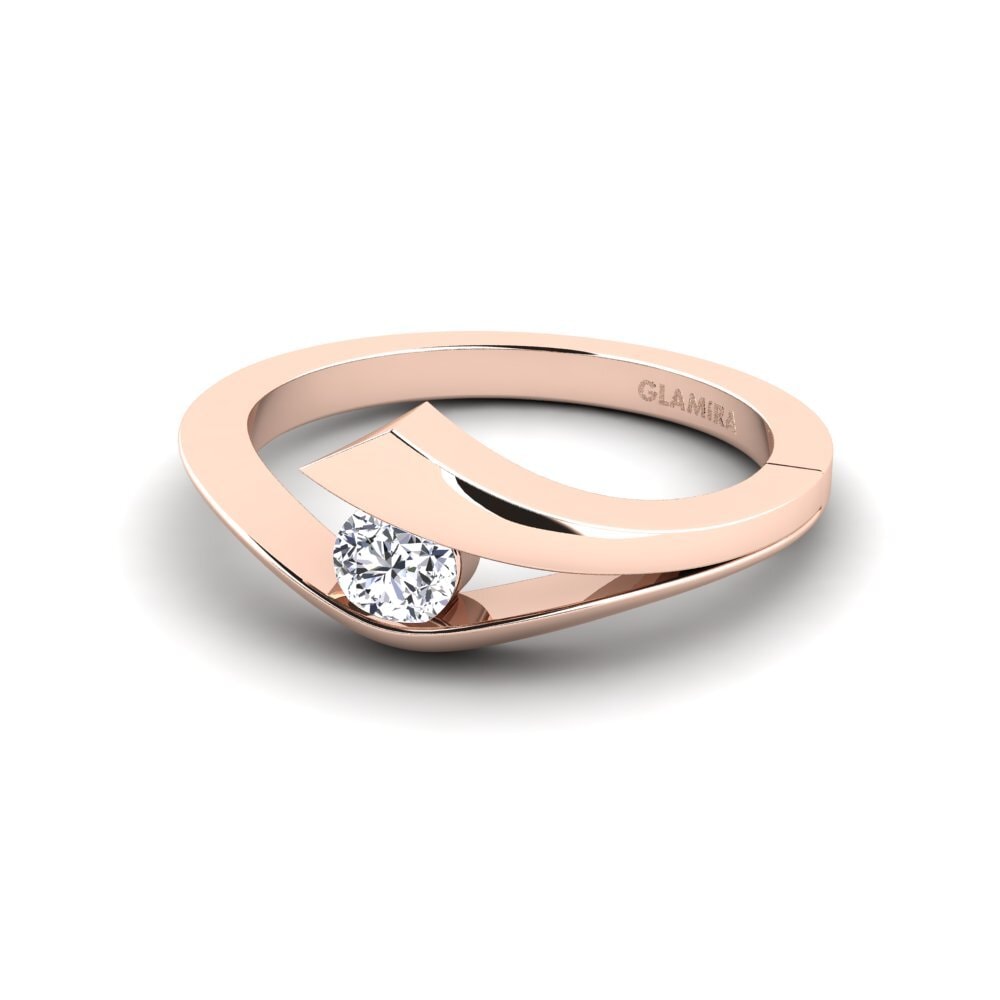 Rotgold 585 Verlobungsringe Evie 0.25 crt