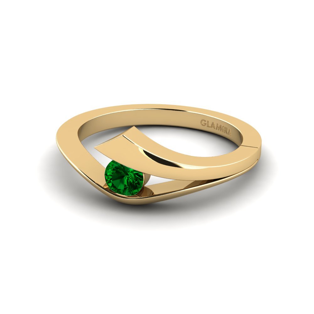 Circonita Verde Anillo de compromiso Evie 0.25 crt