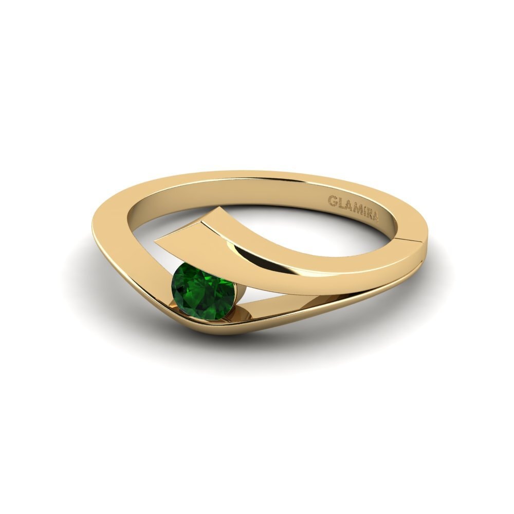 Turmalina verde Anillo de compromiso Evie 0.25 crt