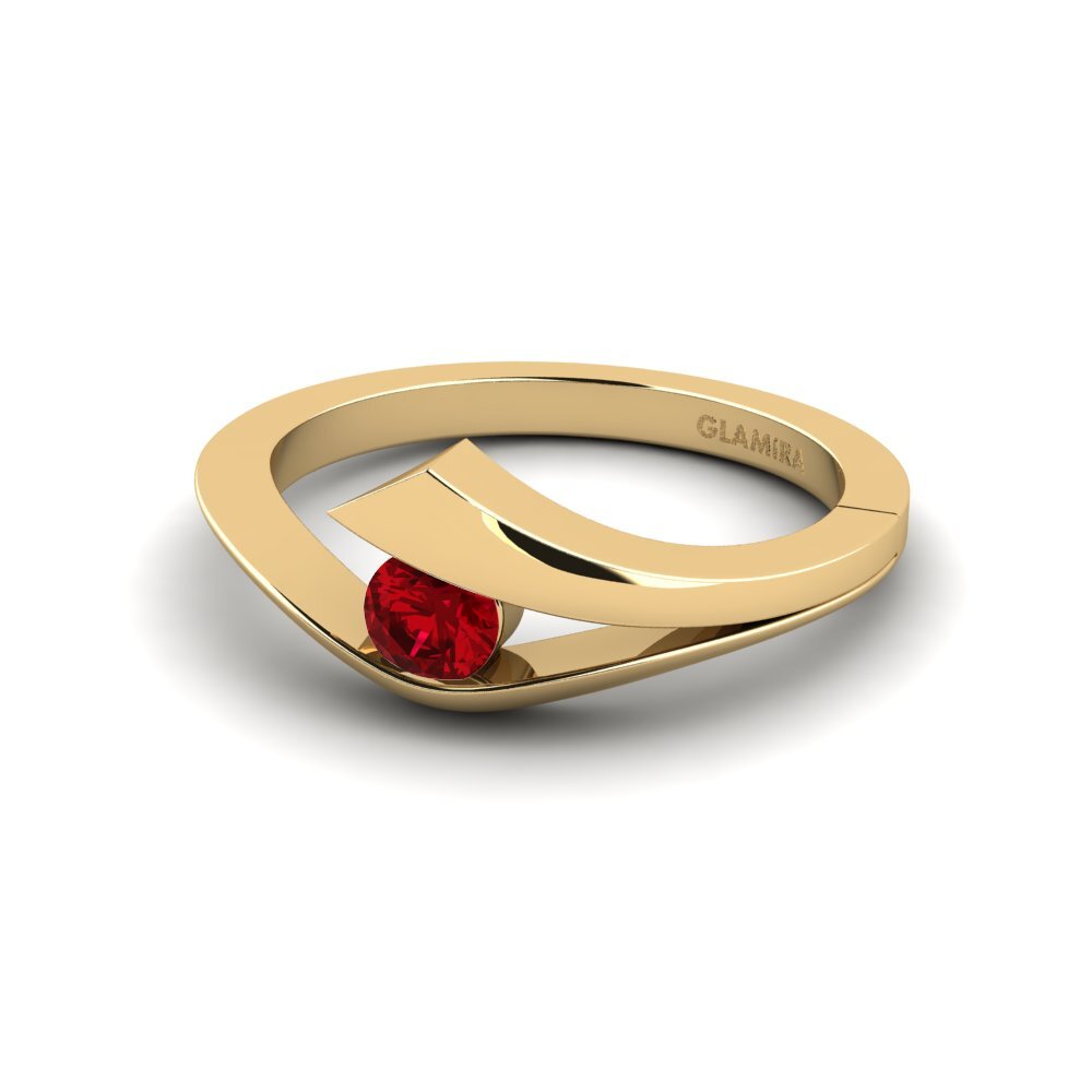 Circonita Roja Anillo de compromiso Evie 0.25 crt