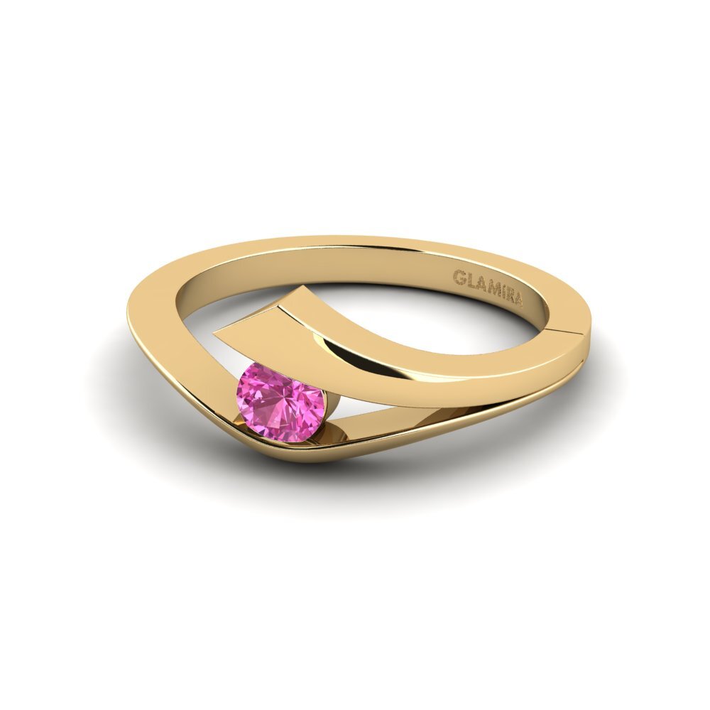 Topacio Rosa Anillo de compromiso Evie 0.25 crt
