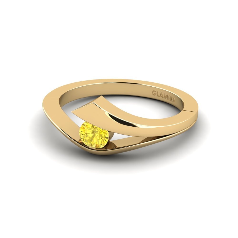 Yellow Sapphire Engagement Ring Evie 0.25 crt