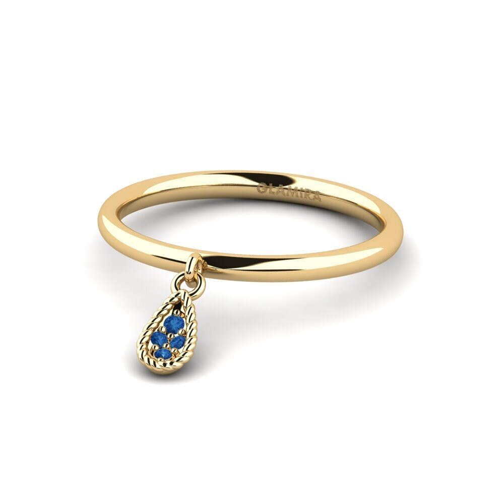Zircônia azul escuro Anel Reassanerer