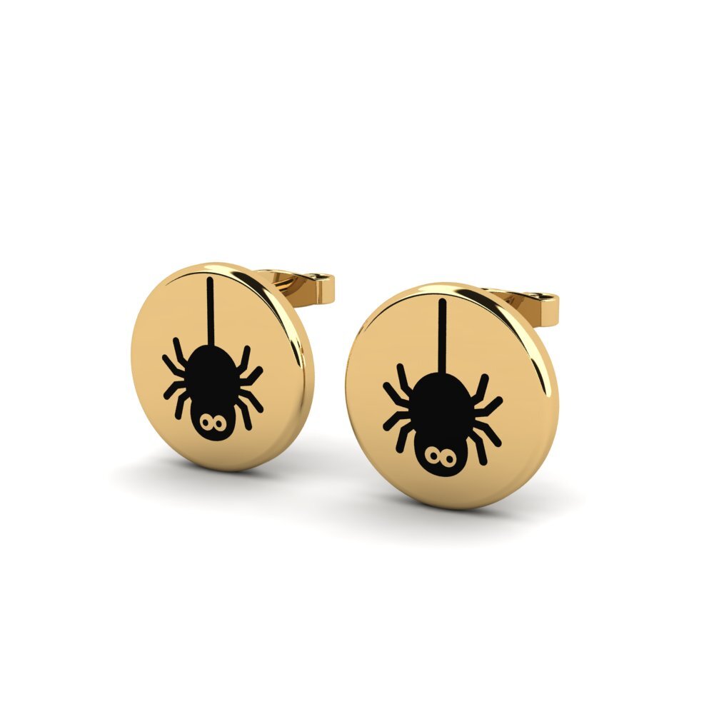 9k Oro Amarillo Pendientes Redan