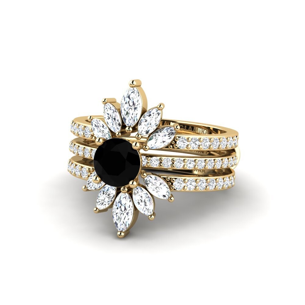 Diamante Negro Anillo Reddos - SET