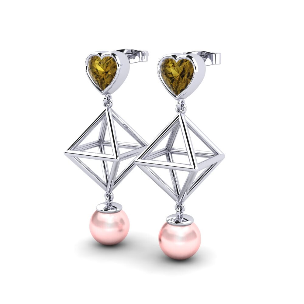 Brown Zircon Women's Earring Refile