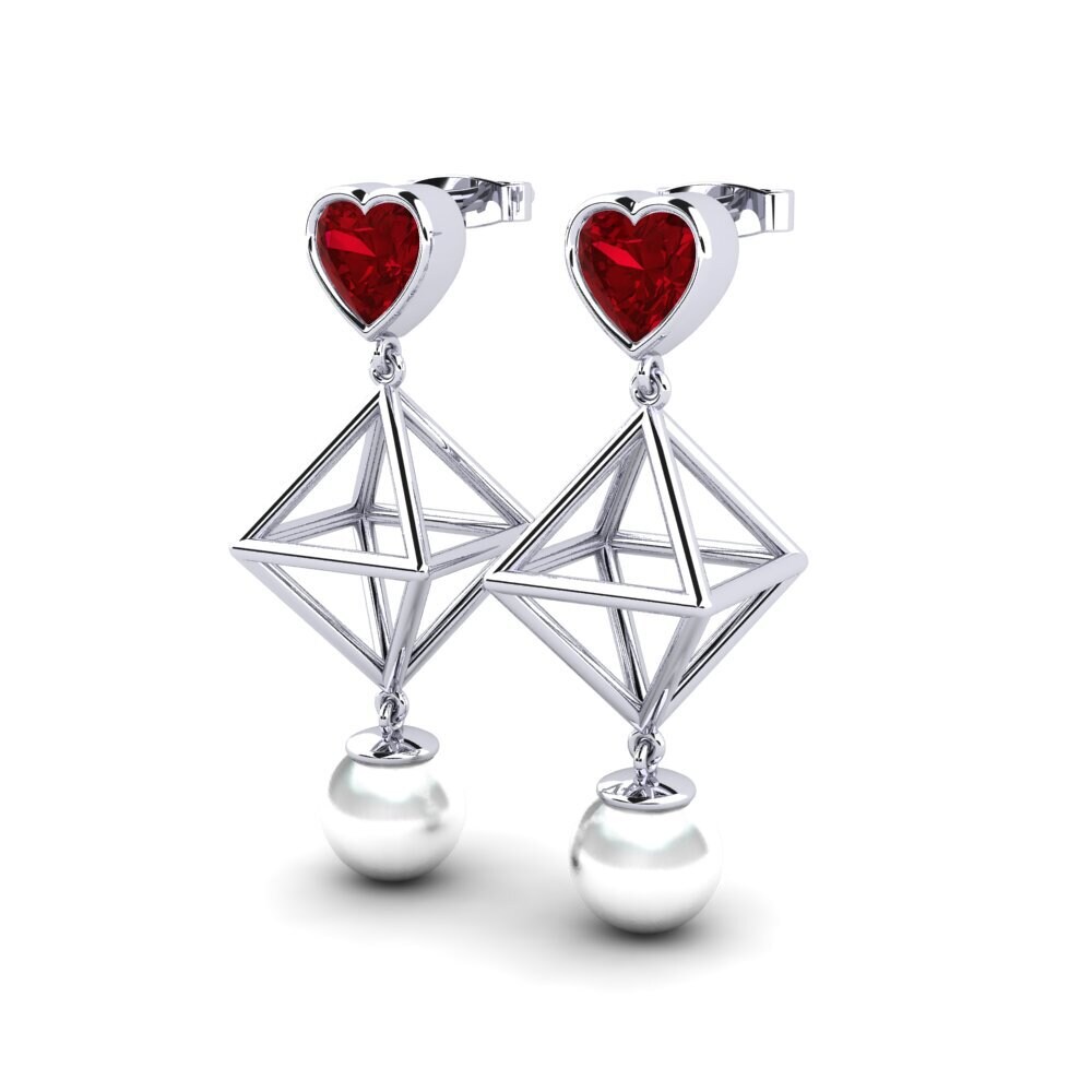 Red Zirconia Women's Earring Refile