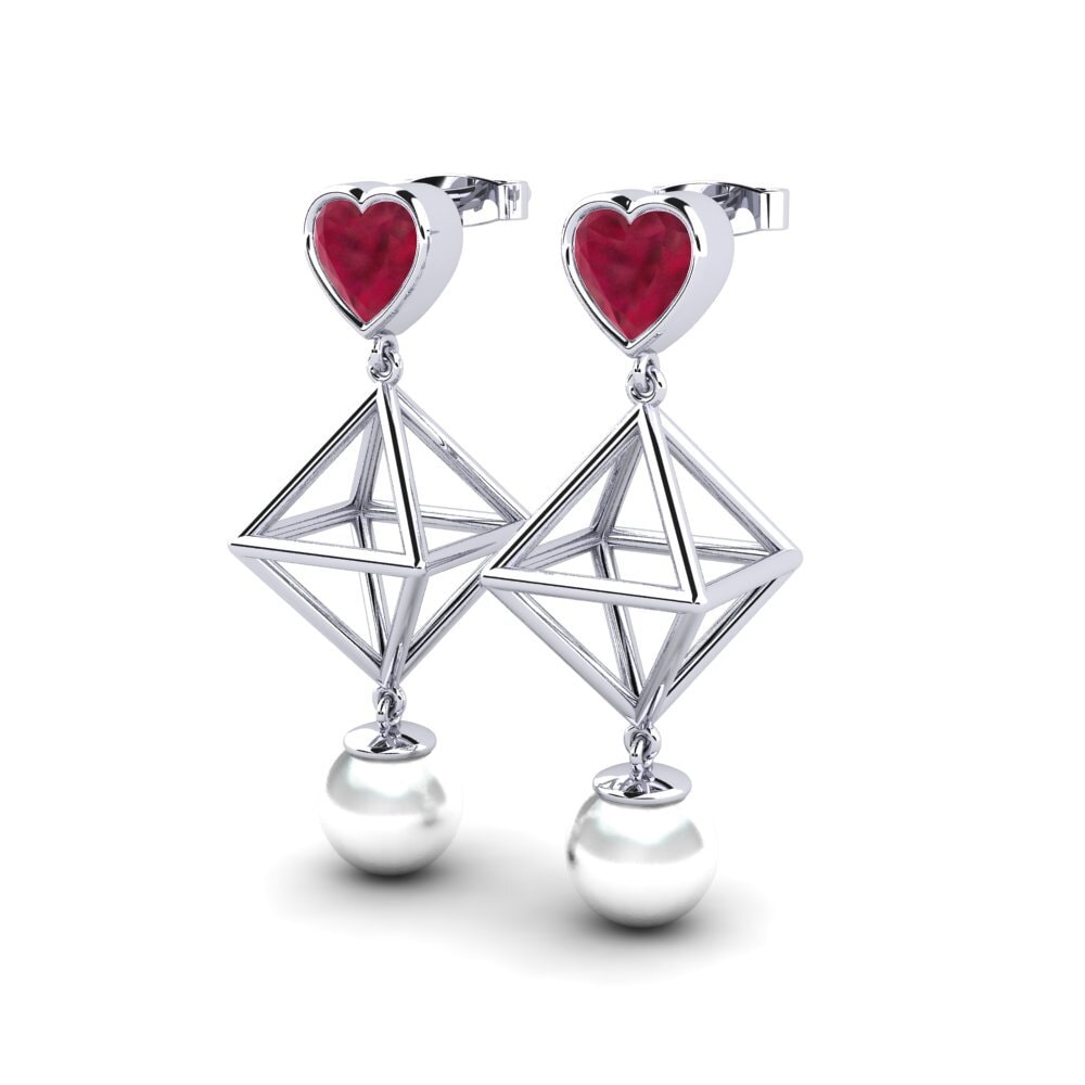 Heart Ruby Women's Earring Refile