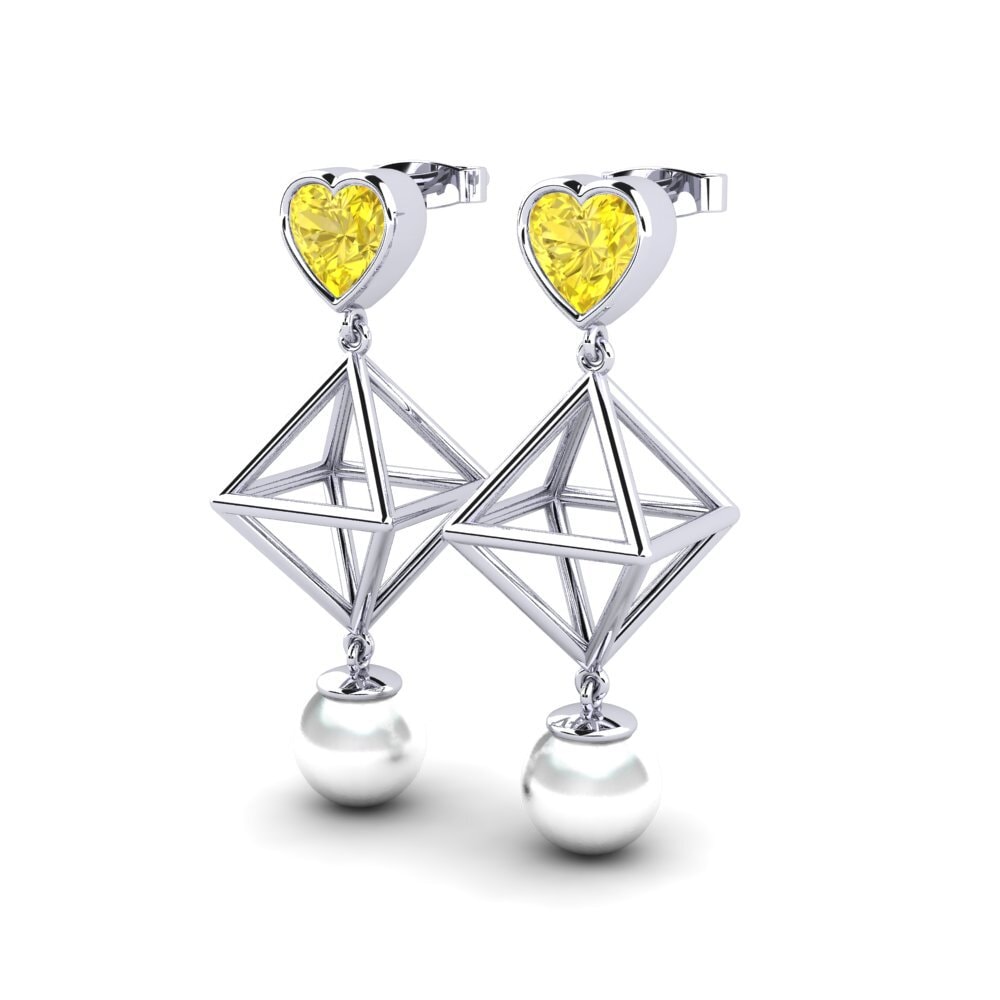 Yellow Sapphire Women's Earring Refile