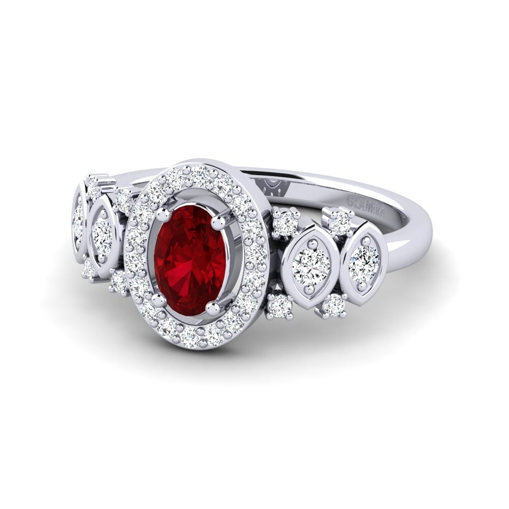 Red Zirconia Women's Ring Regange