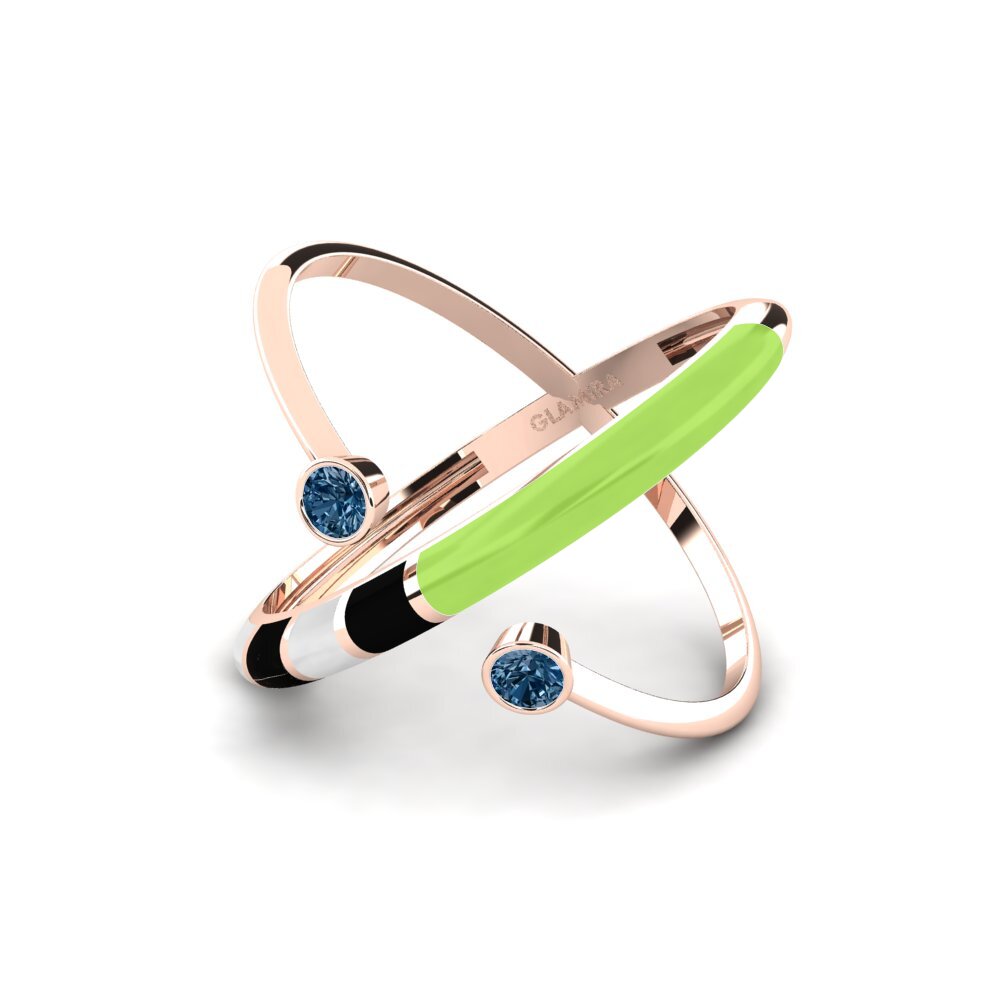 Blauer Diamant Ring Regnbu