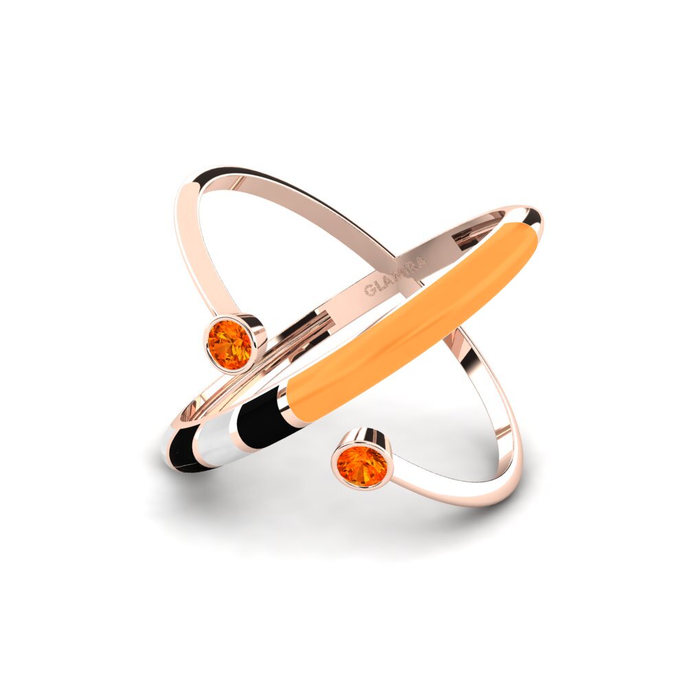 Orangefarbener Saphir Ring Regnbu