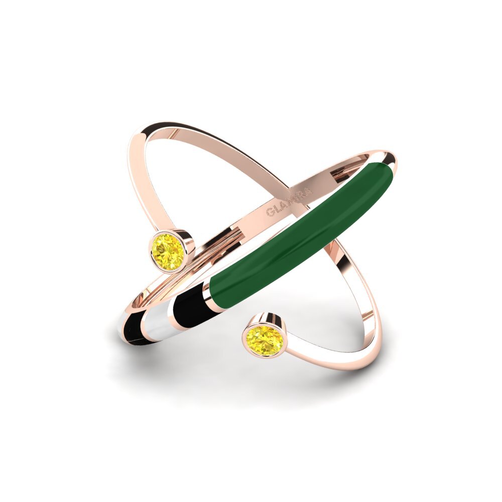 Gelber Saphir Ring Regnbu