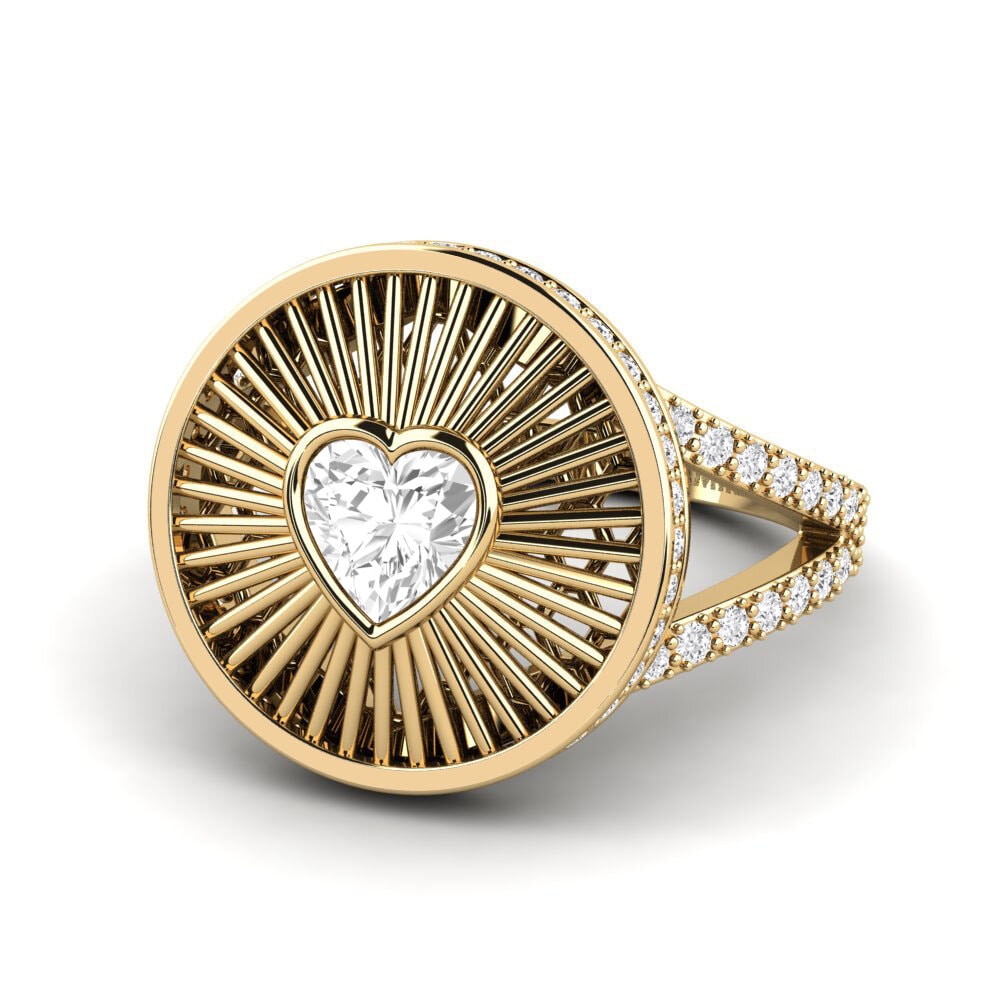 Zafiro blanco Anillo Reiko