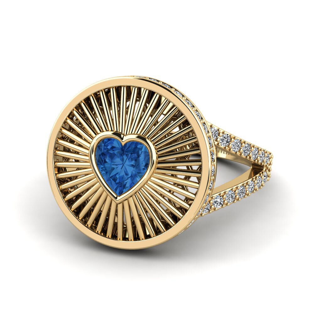 Zircone Bleu Foncé Bague Reiko