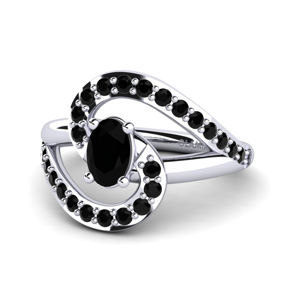 Black Diamond Engagement Ring Reine