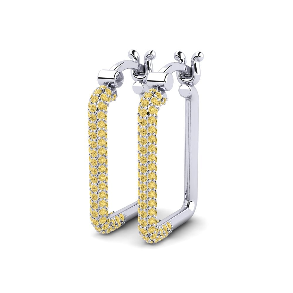 Diamante Amarillo Pendiente de mujer Rely