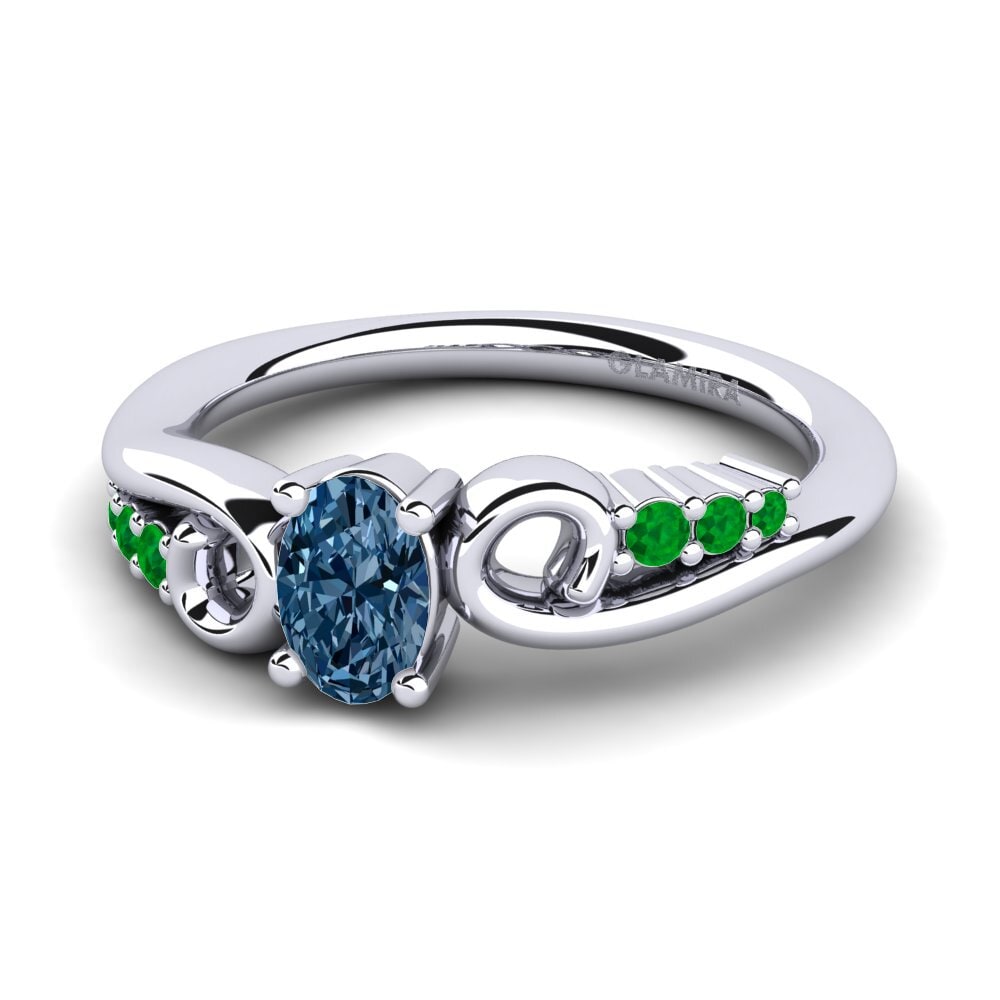 Plata 925 Anillo de compromiso Rena