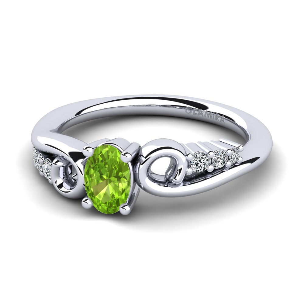 Peridot Engagement Ring Rena